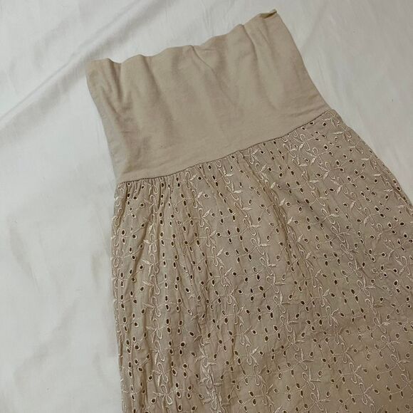 Women's Cream and Tan Dress - Picture 1 of 5